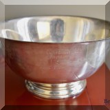 S04. Sterling engraved Revere bowl. 